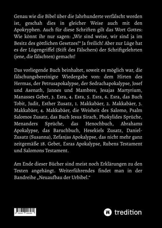 Produktbild: 2.Aufl. Apokryphen - Schriften au&szlig;erhalb der Bibel.
