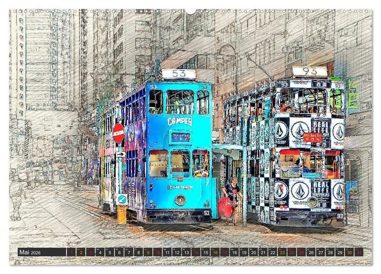 Produktbild: Stra&szlig;enbahn Faszination (Wandkalender 2026 DIN A2 quer), CALVENDO Monatskalender