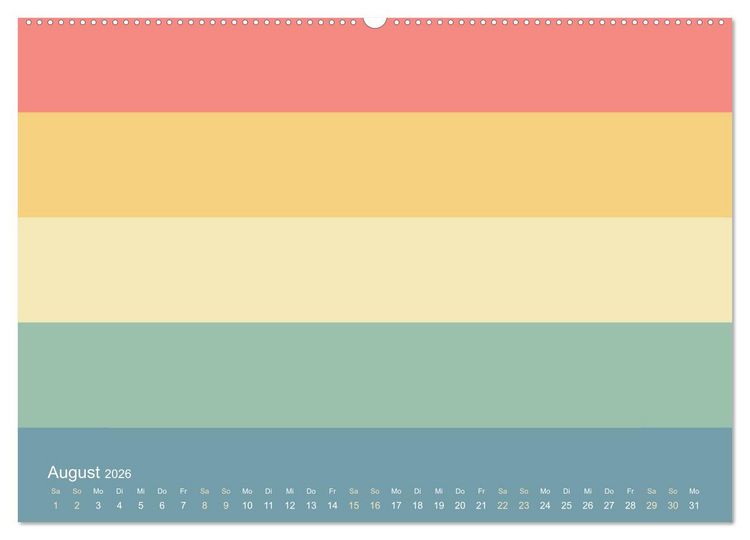 Produktbild: 70er Jahre Bastelkalender - DIY Kreativ-Kalender zum Selbstgestalten (hochwertiger Premium Wandkalender 2026 DIN A2 quer), Kunstdruck in Hochglanz
