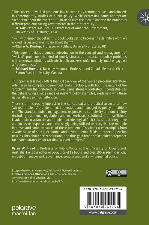 Produktbild: Wicked Problems in Public Policy