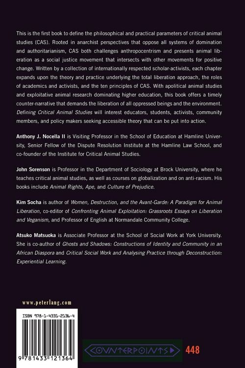 Produktbild: Defining Critical Animal Studies