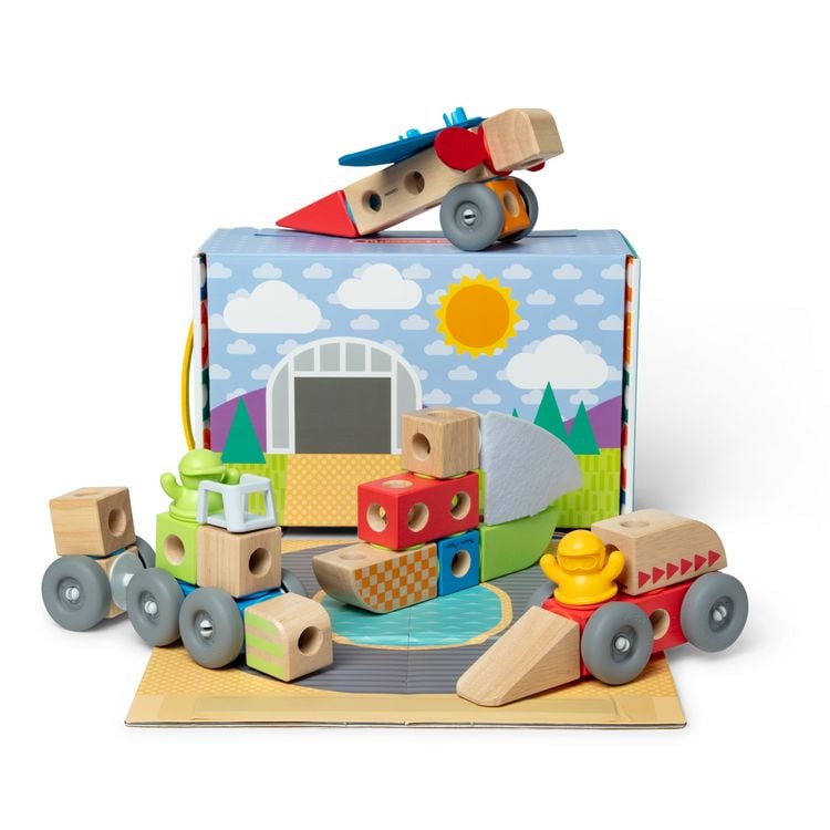 Produktbild: Melissa & Doug Blockables Fahrzeuge Bauset, 54 Teile