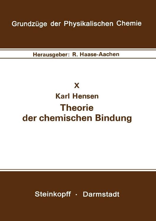 Produktbild: Theorie der chemischen Bindung
