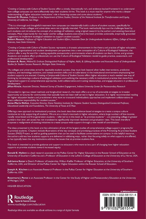 Produktbild: Creating a Campus-Wide Culture of Student Success