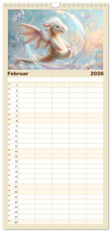 Produktbild: Familienplaner 2026 - Das geheime Leben flauschiger Freunde mit 5 Spalten (Wandkalender, 21 x 45 cm) CALVENDO