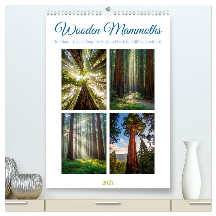 Produktbild: Wooden Mammoths (High Quality Premium Wall Calendar 2027 DIN A2 portrait),CALVENDO 12 Month Wall Calendar