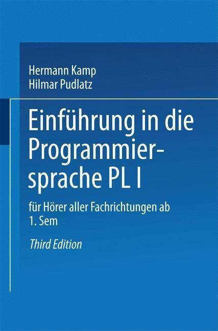 Produktbild: Einf&uuml;hrung in die Programmiersprache PL/I