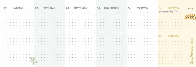 Produktbild: Mein Wochen-Tischkalender f&uuml;r das Schuljahr 2026/2027