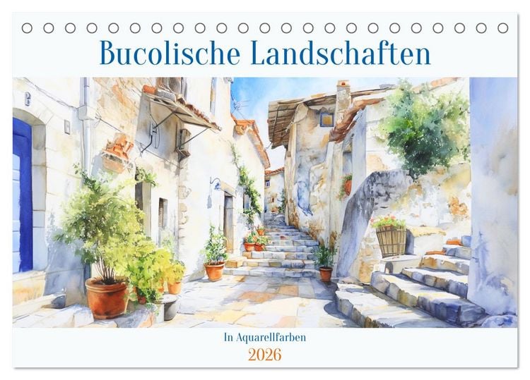 Produktbild: Bucolische Landschaften (Tischkalender 2026 DIN A5 quer), CALVENDO Monatskalender