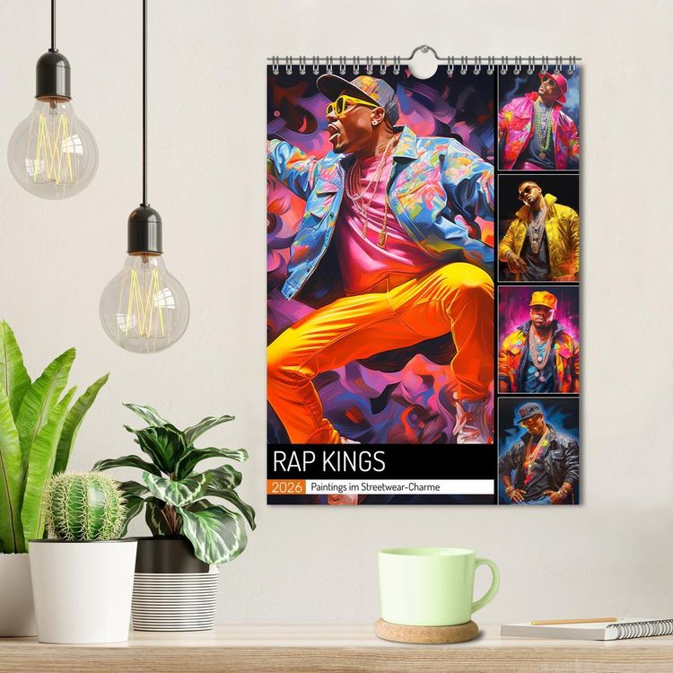 Produktbild: Rap Kings. Paintings im Streetwear-Charme (Wandkalender 2026 DIN A4 hoch), CALVENDO Monatskalender