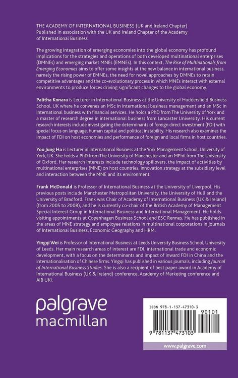 Produktbild: The Rise of Multinationals from Emerging Economies