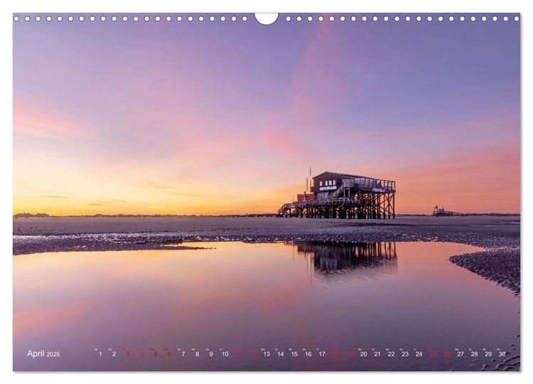 Produktbild: Nordseeurlaub in St. Peter-Ording (Wandkalender 2026 DIN A3 quer), CALVENDO Monatskalender