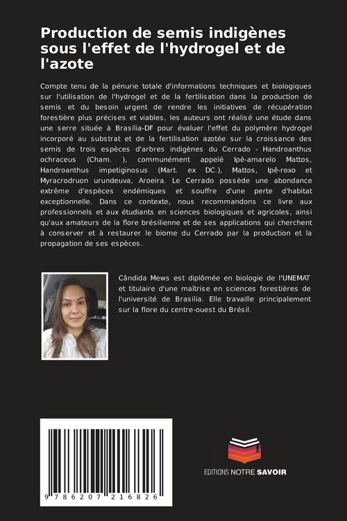 Produktbild: Production de semis indig&egrave;nes sous l'effet de l'hydrogel et de l'azote