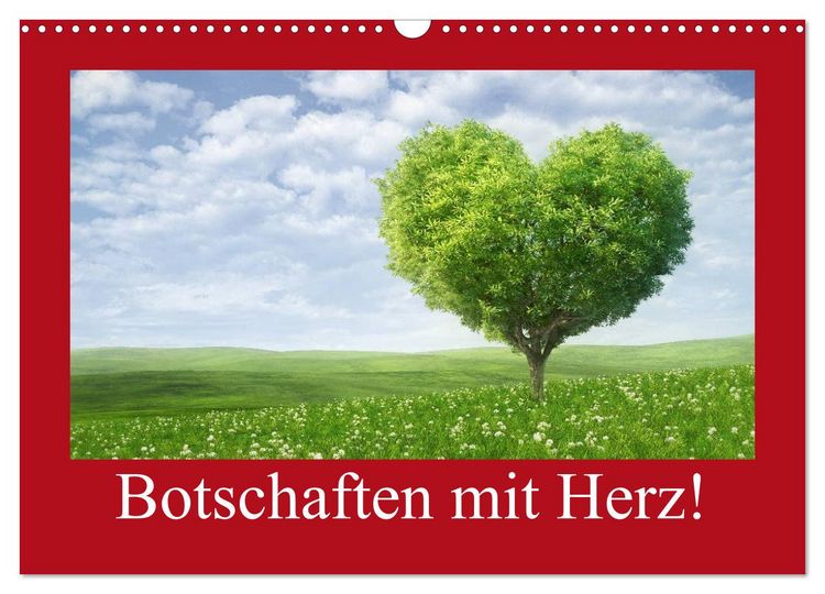 Produktbild: Botschaften mit Herz! (Wandkalender 2026 DIN A3 quer), CALVENDO Monatskalender