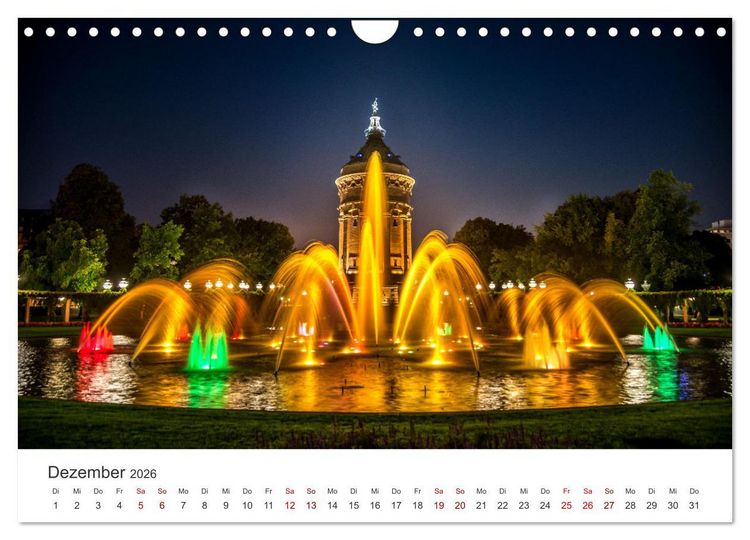 Produktbild: Der Mannheimer Wasserturm (Wandkalender 2026 DIN A4 quer), CALVENDO Monatskalender