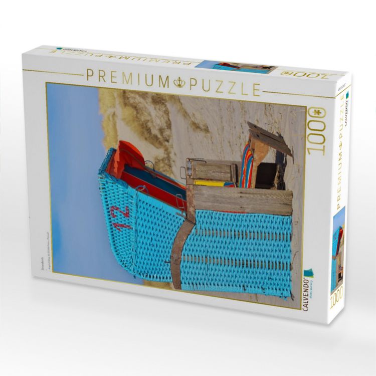Produktbild: CALVENDO Puzzle Strandkorb | 1000 Teile Lege-Gr&ouml;&szlig;e 64x48cm Foto-Puzzle f&uuml;r gl&uuml;ckliche Stunden