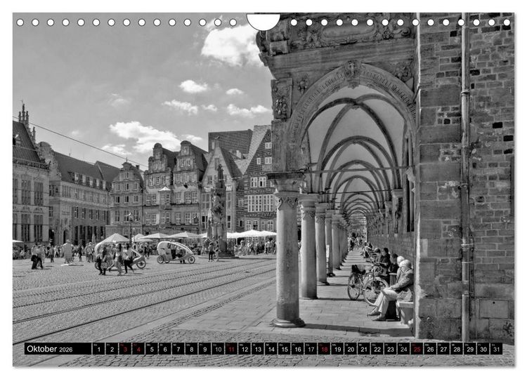 Produktbild: Historisches Bremen (Wandkalender 2026 DIN A4 quer), CALVENDO Monatskalender