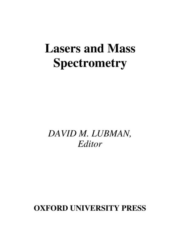 Produktbild: Lasers and Mass Spectrometry