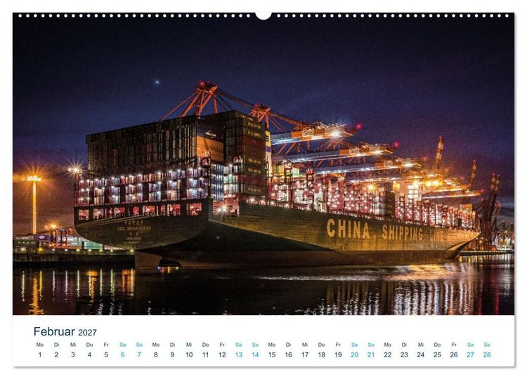Produktbild: Schiffe gucken im Hamburger Hafen (Wandkalender 2027 DIN A2 quer), CALVENDO Monatskalender