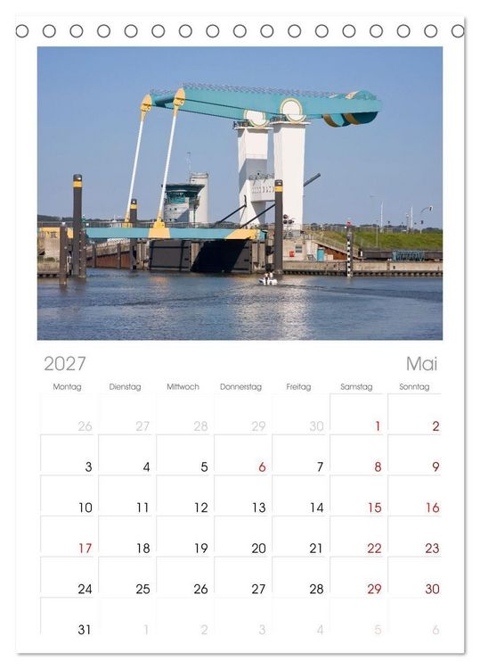 Produktbild: Tischplaner 2027 - Das Alte Land und die Elbe. Auf dem Weg zur Flussm&uuml;ndung (A5 Tischkalender zum Aufstellen) CALVENDO
