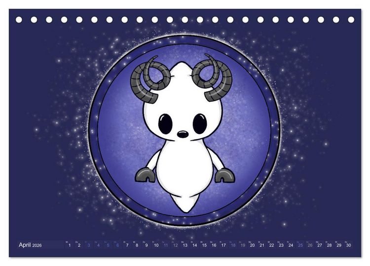 Produktbild: Geister Sternzeichen (Tischkalender 2026 DIN A5 quer), CALVENDO Monatskalender