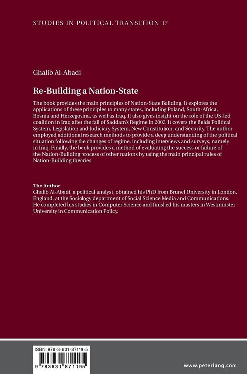 Produktbild: Re-Building a Nation-State