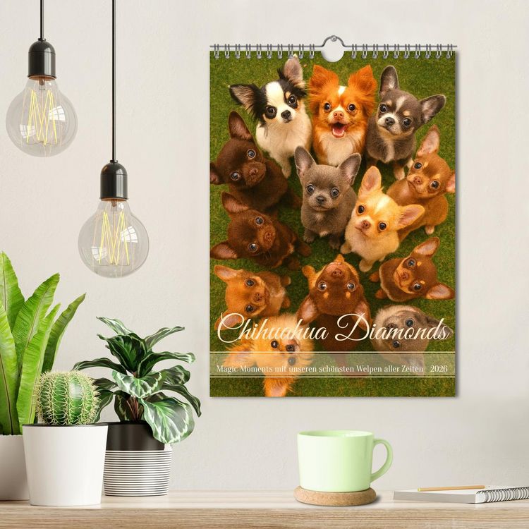 Produktbild: Chihuahua Diamonds &ndash; Magic Moments mit unseren sch&ouml;nsten Welpen aller Zeiten (Wandkalender 2026 DIN A4 hoch), CALVENDO Monatskalender