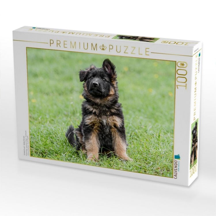 Produktbild: CALVENDO Puzzle Sch&auml;ferhund - Welpe H&uuml;ndin | 1000 Teile Lege-Gr&ouml;&szlig;e 64x48cm Foto-Puzzle f&uuml;r gl&uuml;ckliche Stunden