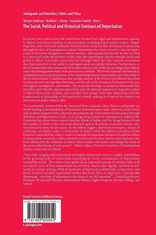 Produktbild: The Social, Political and Historical Contours of Deportation