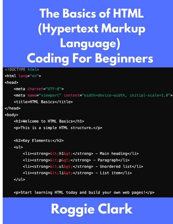Produktbild: The Basics of HTML (Hypertext Markup Language) Coding For Beginners