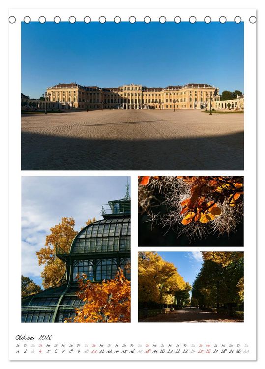 Produktbild: Schloss Sch&ouml;nbrunn im Wandel der Jahreszeiten (Tischkalender 2026 DIN A5 hoch), CALVENDO Monatskalender