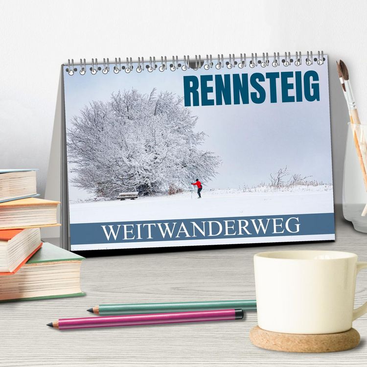 Produktbild: Rennsteig - Weitwanderweg (Tischkalender 2026 DIN A5 quer), CALVENDO Monatskalender