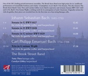 Produktbild: J. S. & C. P. E. Bach: Sonatas for viola da gamba