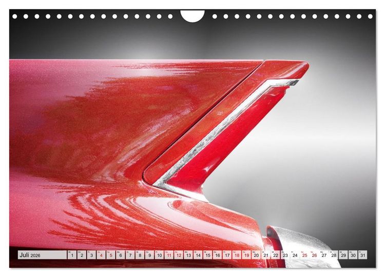 Produktbild: US Klassiker Farbenfrohe Heckansichten (Wandkalender 2026 DIN A4 quer), CALVENDO Monatskalender