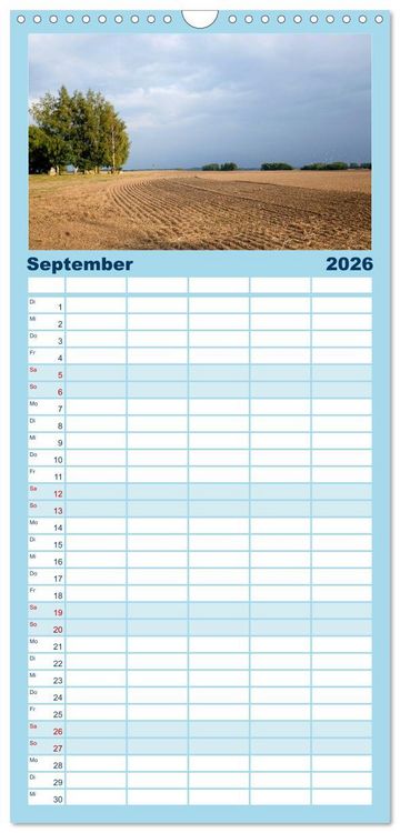 Produktbild: Familienplaner 2026 - Osteeinsel Poel mit 5 Spalten (Wandkalender, 21 x 45 cm) CALVENDO