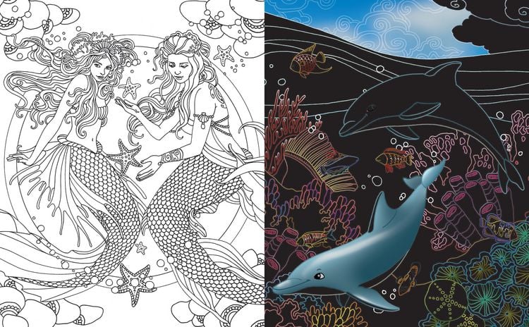 Produktbild: Magische Unterwasserwelt - Kritzel-Kratzel-Buch f&uuml;r Kinder ab 7 Jahren