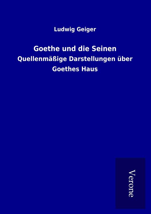 Produktbild: Goethe und die Seinen