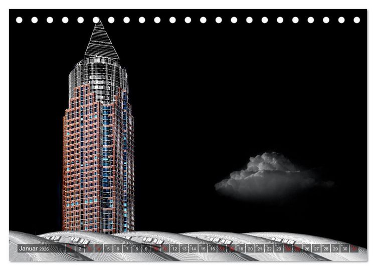 Produktbild: MAINHATTEN architektur kunst (Tischkalender 2026 DIN A5 quer), CALVENDO Monatskalender