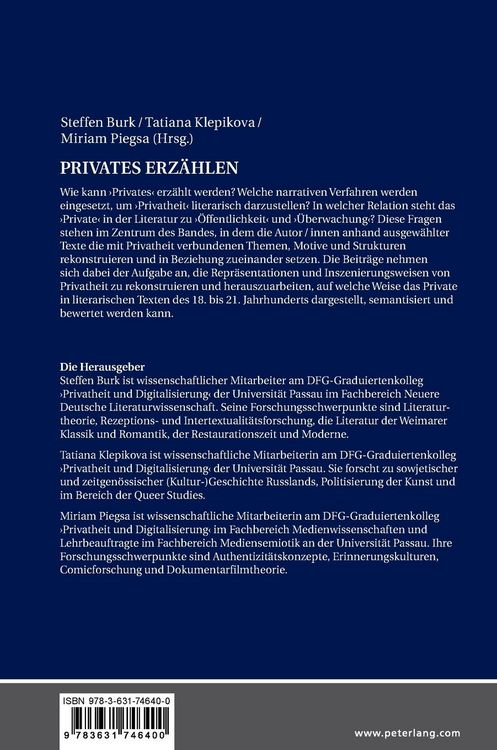 Produktbild: Privates Erz&auml;hlen