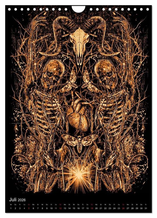 Produktbild: BLOODBOY/DARK ILLUSTRATION (Wandkalender 2026 DIN A4 hoch), CALVENDO Monatskalender