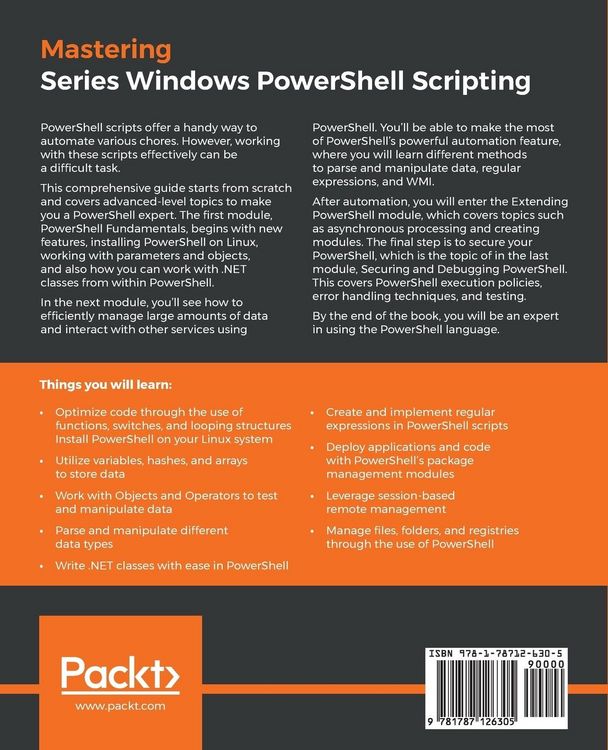 Produktbild: Mastering Windows PowerShell Scripting - Second Edition
