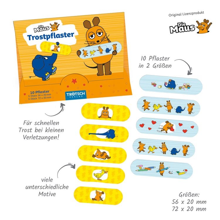 Produktbild: Tr&ouml;tsch Die Maus Pflasterset Trostpflaster