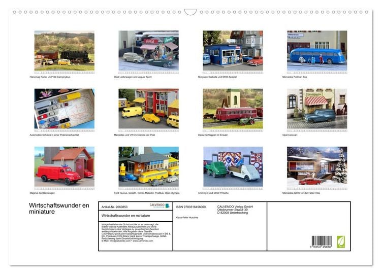 Produktbild: Wirtschaftswunder en miniature (Wandkalender 2026 DIN A2 quer), CALVENDO Monatskalender