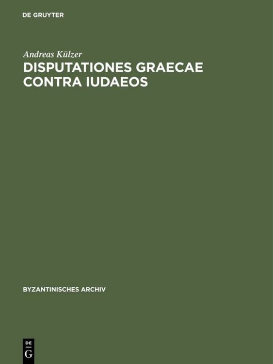 Produktbild: Disputationes graecae contra Iudaeos