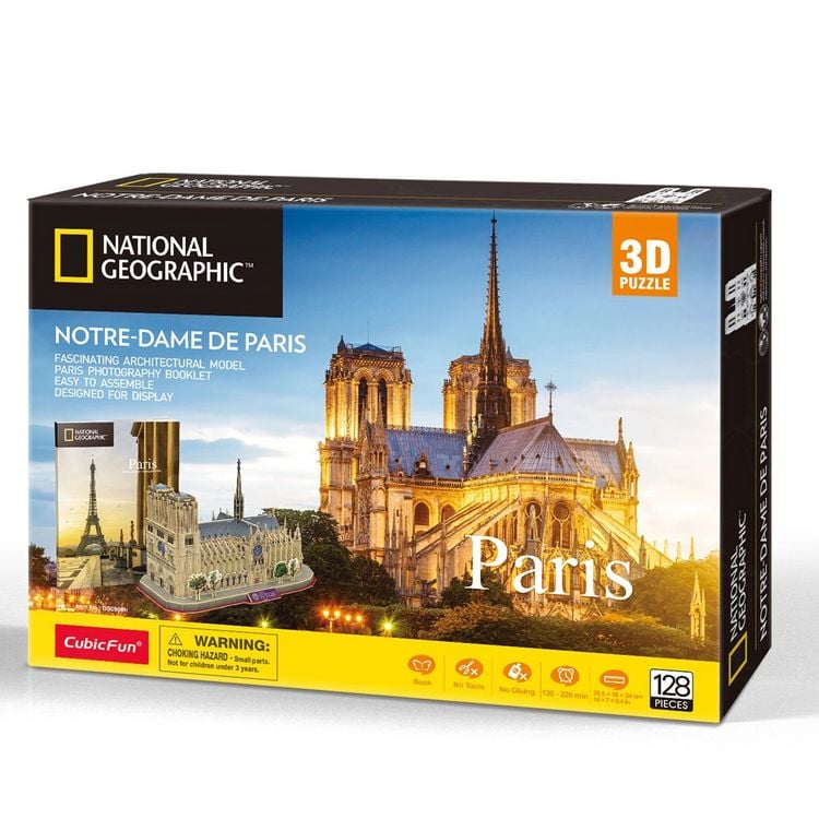 Produktbild: CUBICFUN - 3D Puzzle Notre-Dame de Paris 128 Teile