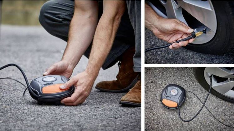 Produktbild: Osram Automotive OTI200 Kompressor Analoges Manometer, Kabelfach/-aufnahme, &Uuml;berlastungsschutz