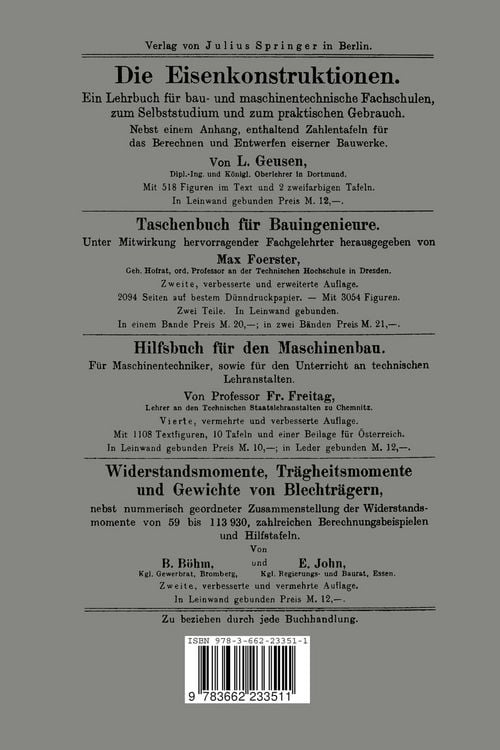 Produktbild: Leitfaden f&uuml;r den Unterricht in Eisenkonstruktionen an Maschinenbauschulen