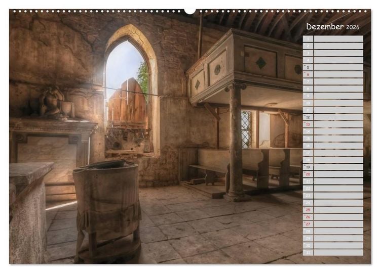 Produktbild: Lost Places - verlassene Orte (Wandkalender 2026 DIN A2 quer), CALVENDO Monatskalender