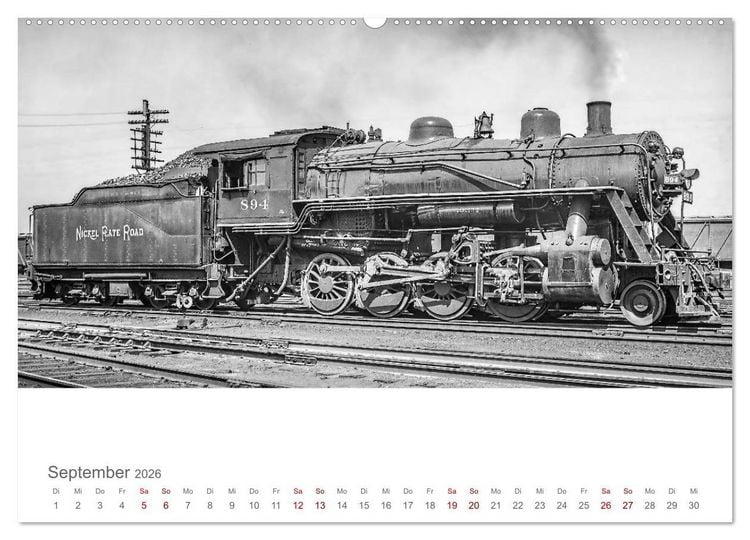 Produktbild: US-Dampflokomotiven (Wandkalender 2026 DIN A2 quer), CALVENDO Monatskalender