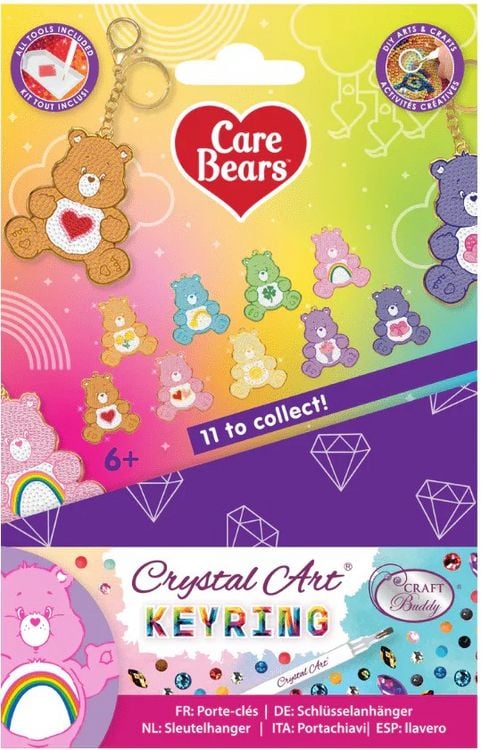 Produktbild: Craft Buddy CAKC-32CBC08 - Crystal Art Keyring, Care Bears Blind Bag, Schl&uuml;sselanh&auml;nger, Diamant-Malerei-Set
